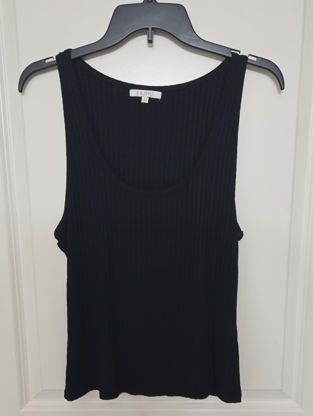 Z Supply Black Ribbed Scoop Tank